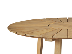 Cambria Round Teak Outdoor Dining Table - Ornate Home