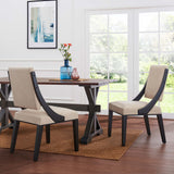 Cambridge Beige Upholstered Fabric Dining Chairs (Set of 2) - Ornate Home
