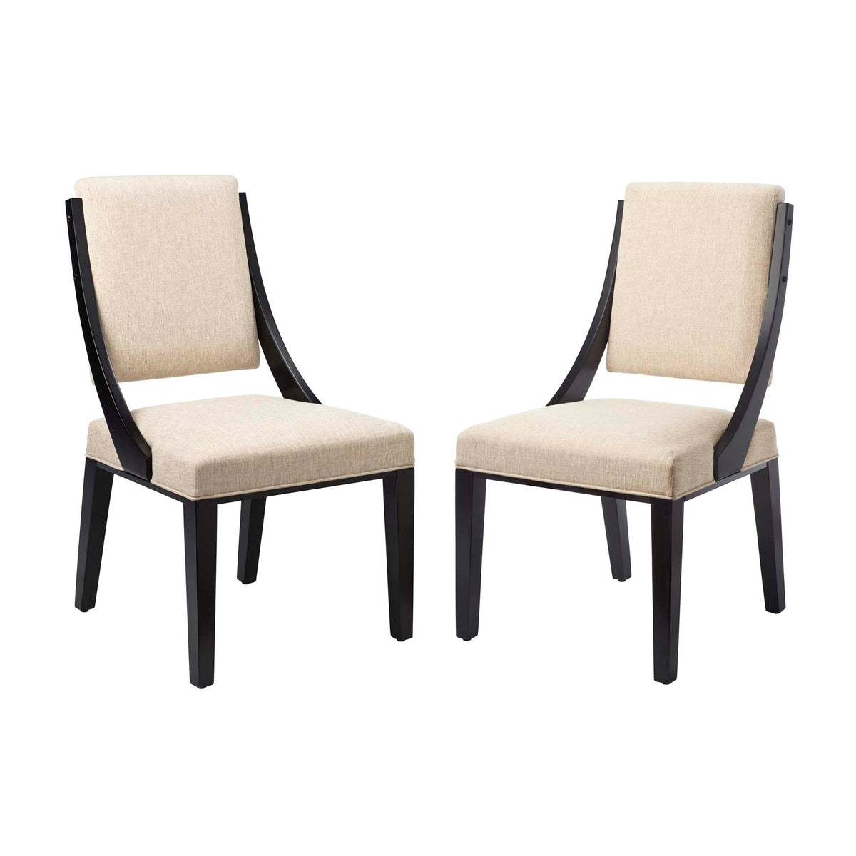 Cambridge Beige Upholstered Fabric Dining Chairs (Set of 2) - Ornate Home