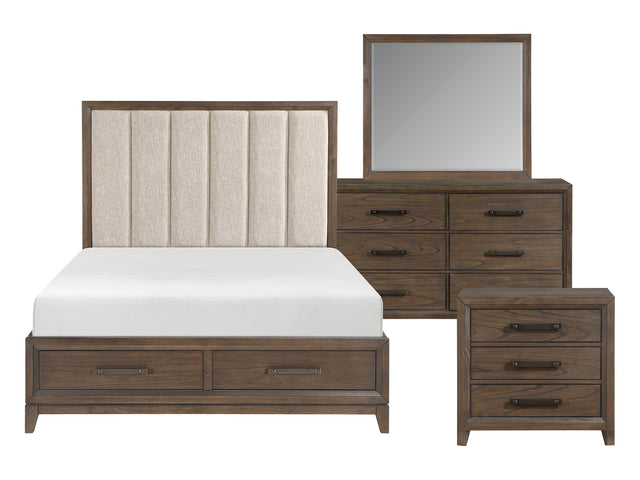 Cambridge Dark Walnut 4-piece Queen Bedroom Set - Ornate Home
