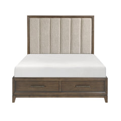 Cambridge Dark Walnut/Flaxen 5-Piece Queen Bedroom Set - Ornate Home