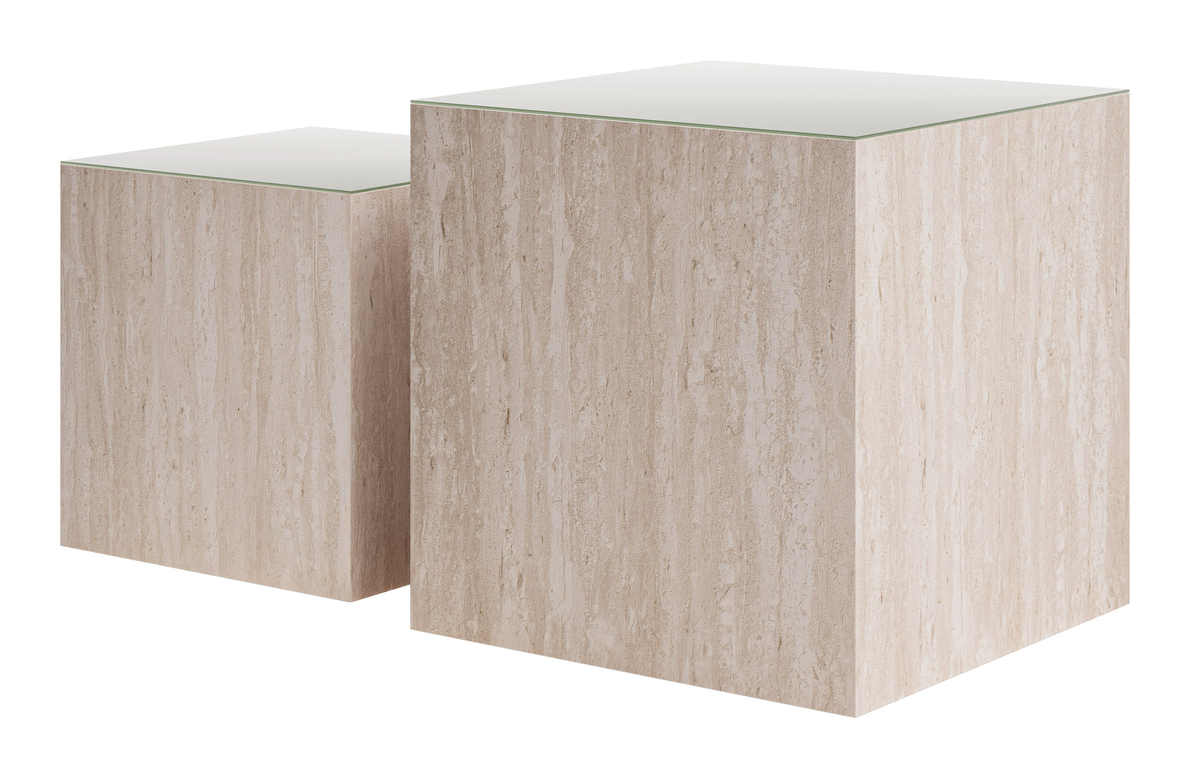 Cambro Stone Beige Coffee Table Set (2-Piece) - Ornate Home