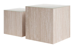 Cambro Stone Beige Coffee Table Set (2-Piece) - Ornate Home