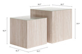 Cambro Stone Beige Coffee Table Set (2-Piece) - Ornate Home