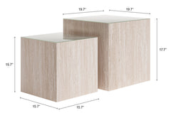 Cambro Stone Beige Coffee Table Set (2-Piece) - Ornate Home