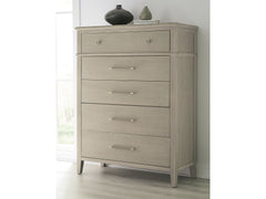 Camden Chai Five Drawer Oak Wood Chest - Ornate Home