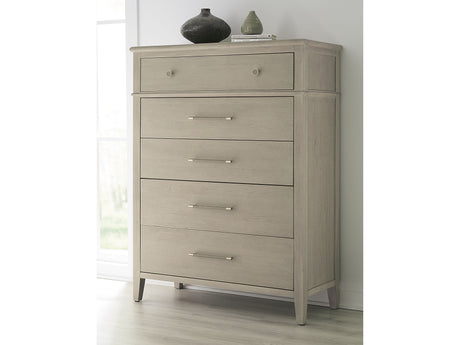 Camden Chai Five Drawer Oak Wood Chest - Ornate Home