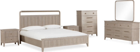 Camden Chai Five Drawer Oak Wood Chest - Ornate Home