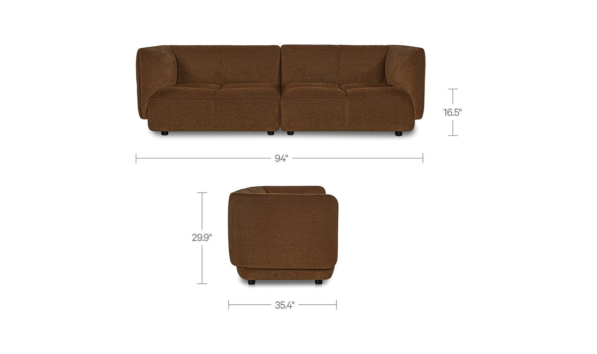 Camden Dark Brown Sofa - Ornate Home