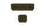 Camden Dark Green Sofa - Ornate Home