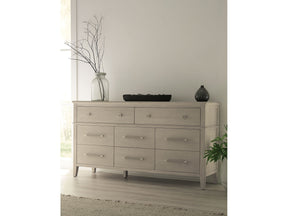 Camden Eight Drawer Oak Wood Dresser in Chai - Ornate Home