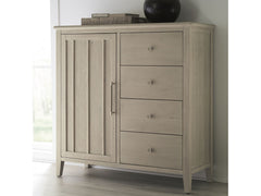 Camden Six Drawer One Door Oak Wood Chest in Chai - Ornate Home