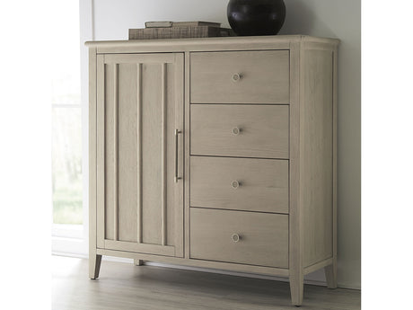 Camden Six Drawer One Door Oak Wood Chest in Chai - Ornate Home