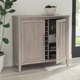 Camden Two Door Two Drawer Bar Cabinet with Stemware Rack and Wine Rack in Chai - Ornate Home