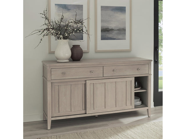 Camden Two Drawer Two Door Oak Wood Sideboard in Chai - Ornate Home