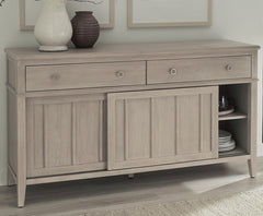 Camden Two Drawer Two Door Oak Wood Sideboard in Chai - Ornate Home