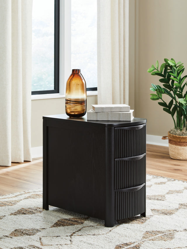Camdill Black Chair Side End Table - Ornate Home