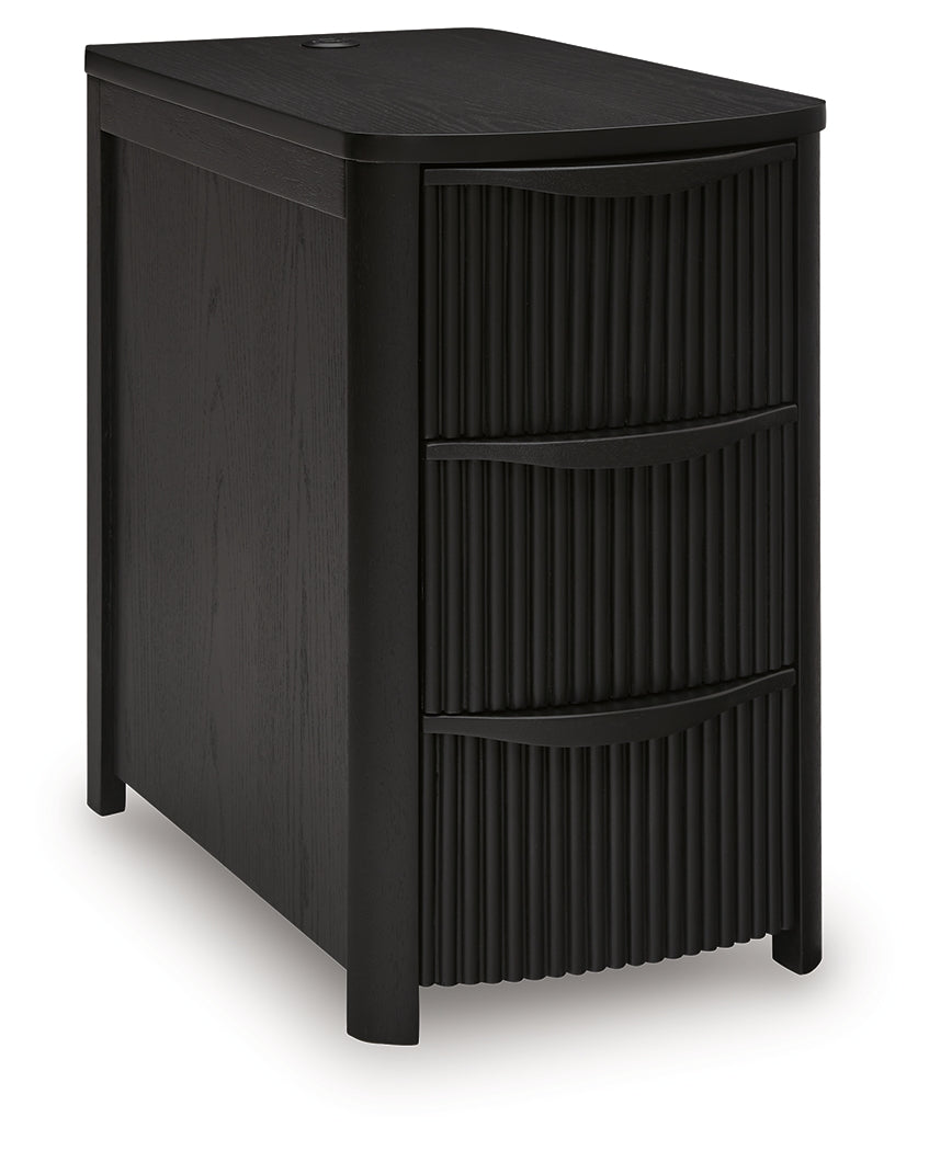 Camdill Black Chair Side End Table - Ornate Home