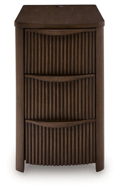 Camdill Dark Brown Chair Side End Table - Ornate Home