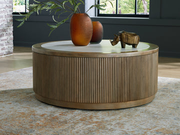 Camdill Light Brown/White Coffee Table - Ornate Home