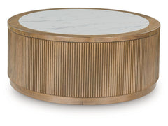 Camdill Light Brown/White Coffee Table - Ornate Home