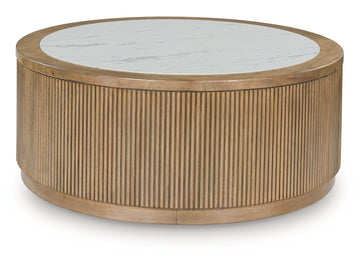 Camdill Light Brown/White Coffee Table - Ornate Home