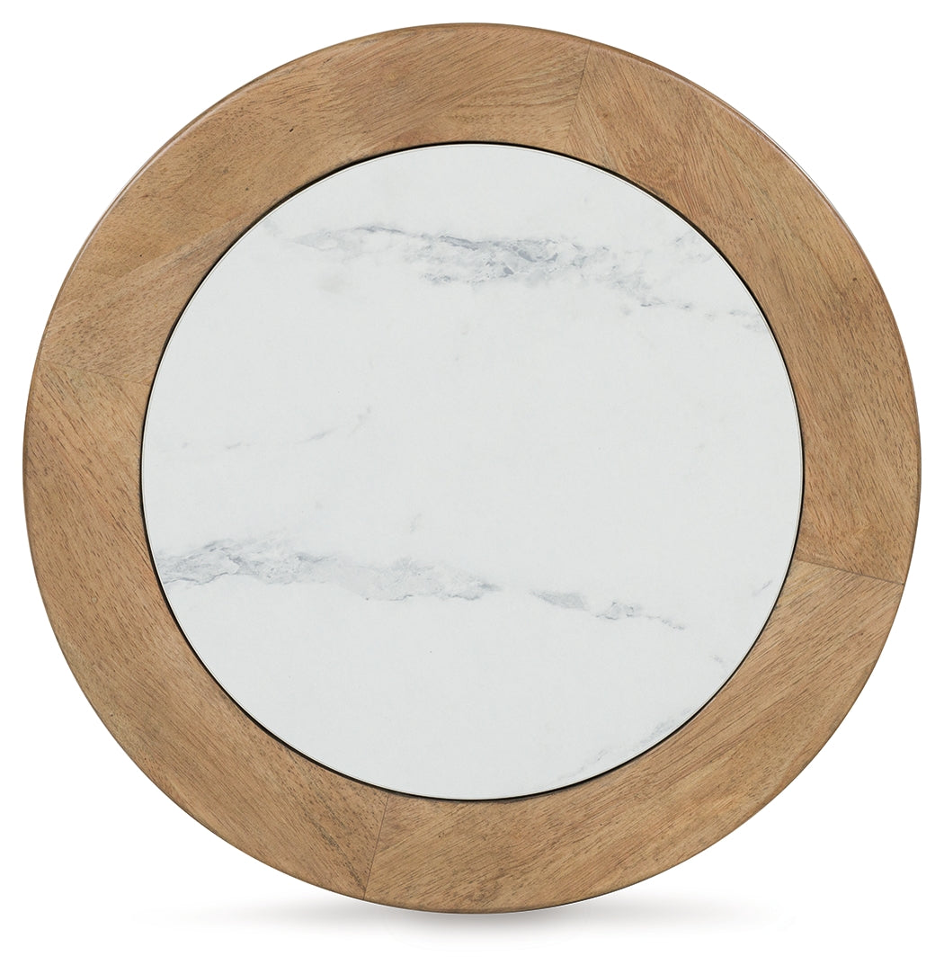 Camdill Light Brown/White End Table - Ornate Home