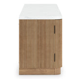 Camdill Light Brown XL TV Stand w/Fireplace Option - Ornate Home