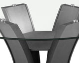 Camelia Dark Gray/Pewter Counter Height Dining Set / 5pc - Ornate Home