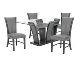 Camelia Dark Gray/Pewter Dining Set - Ornate Home