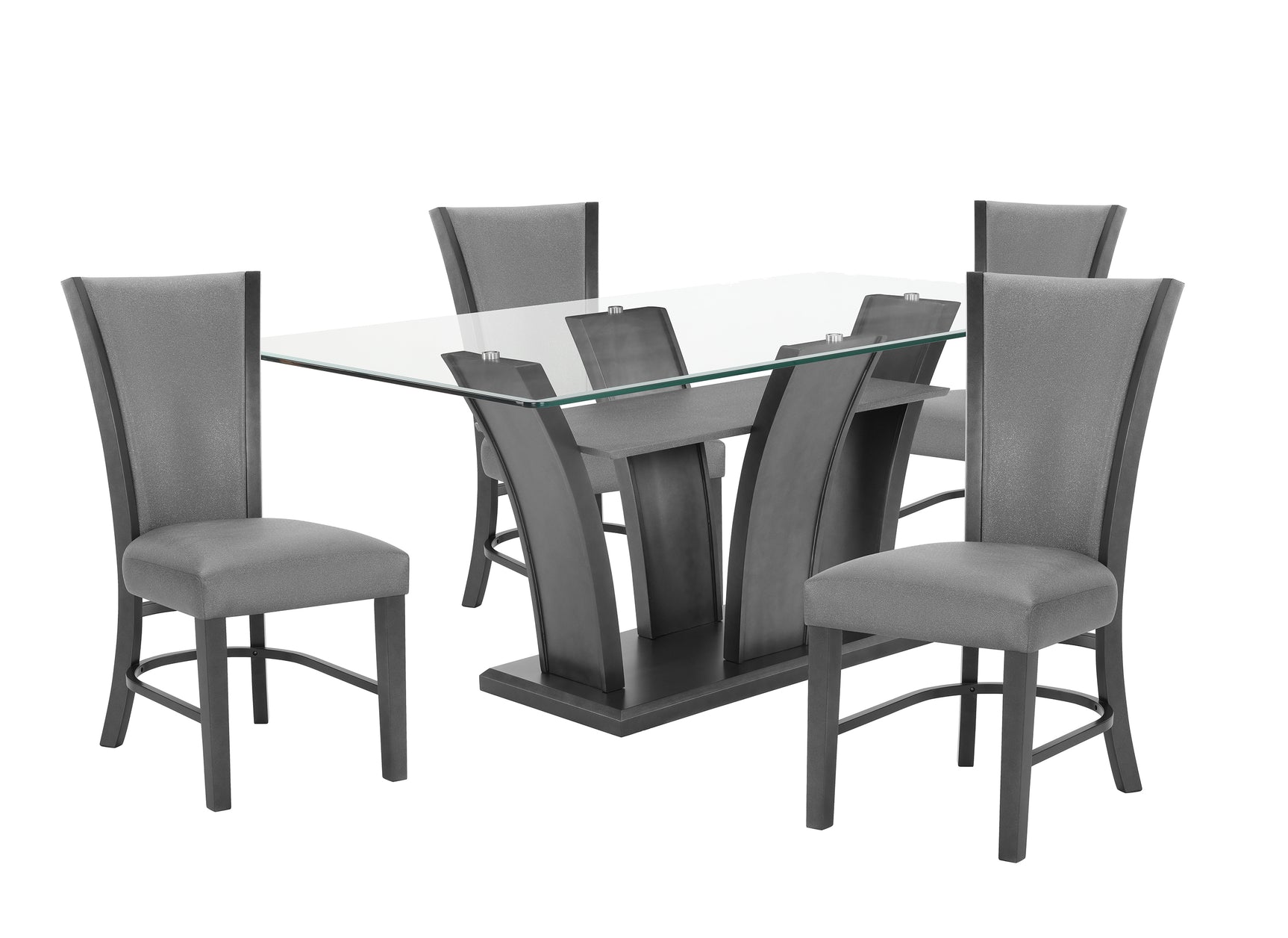 Camelia Dark Gray/Pewter Dining Set - Ornate Home