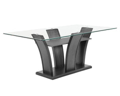 Camelia Dark Gray/Pewter Dining Set - Ornate Home