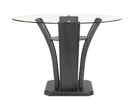 Camelia Gray & Glass Counter Height Round Dining Table - Ornate Home