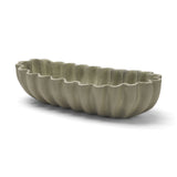Camelia Sage Green Large Fluted Paper Mache Round Centerpiece Bowl - Ornate Home