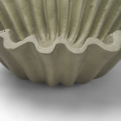 Camelia Sage Green Small Fluted Paper Mache Round Centerpiece Bowl - Ornate Home