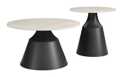 Camella Light Beige & Black Coffee Table Set (2-Piece) - Ornate Home