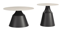 Camella Light Beige & Black Coffee Table Set (2-Piece) - Ornate Home