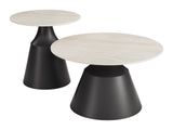 Camella Light Beige & Black Coffee Table Set (2-Piece) - Ornate Home