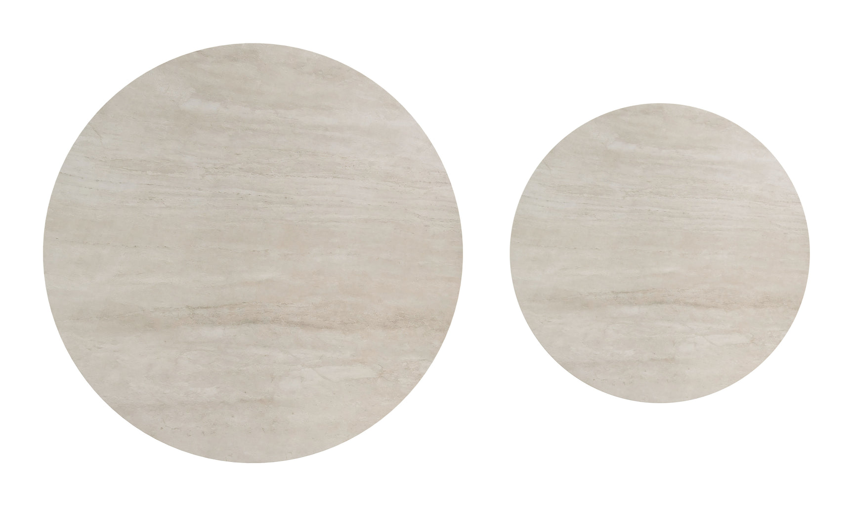 Camella Light Beige & Black Coffee Table Set (2-Piece) - Ornate Home