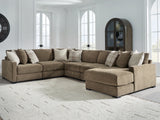 Camellia-Court Coffee 6-Piece Sectional with Chaise (Online Special Price) - Ornate Home