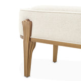 Camellia Field Antique Gold/Linen Accent Bench - Ornate Home