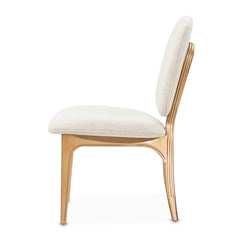 Camellia Field Antique Gold/Linen Vanity Chair - Ornate Home