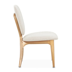 Camellia Field Antique Gold/Linen Vanity Chair - Ornate Home