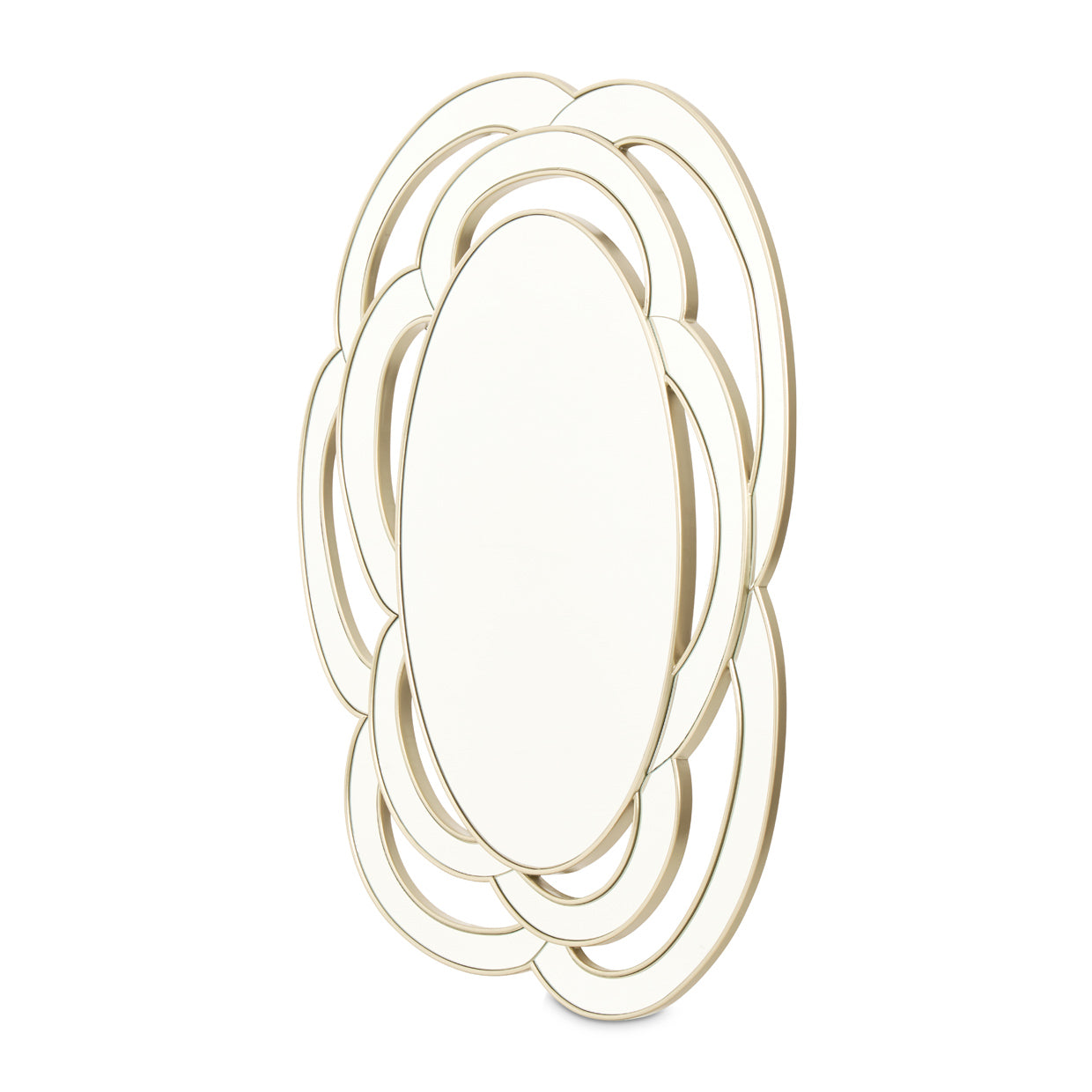 Camellia Field Antique Gold Wall Mirror - Ornate Home