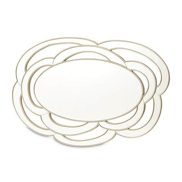 Camellia Field Antique Gold Wall Mirror - Ornate Home