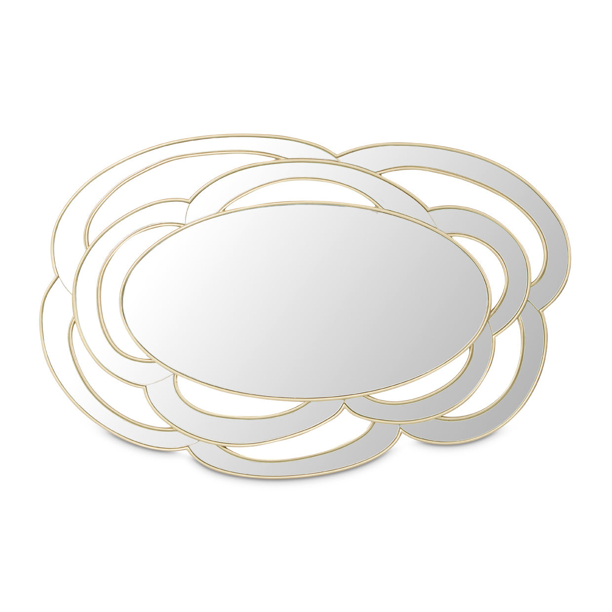 Camellia Field Antique Gold Wall Mirror - Ornate Home