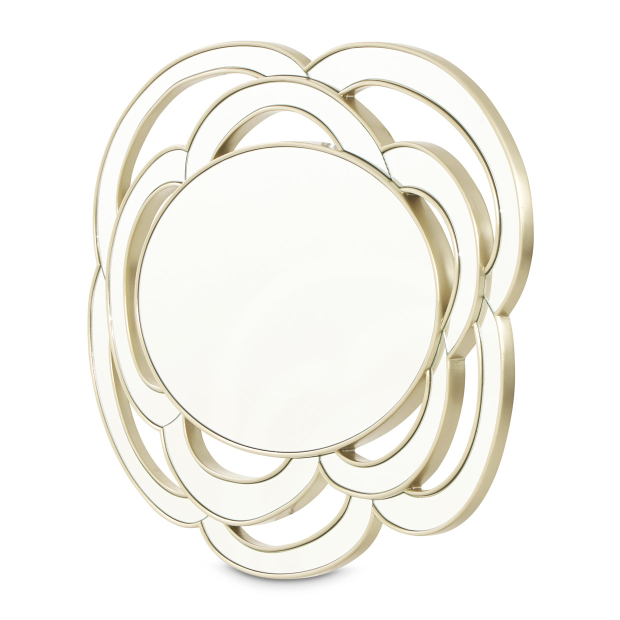 Camellia Field Antique Gold Wall Mirror - Ornate Home