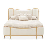 Camellia Field Caramel/Cornsilk King Upholstered Bed