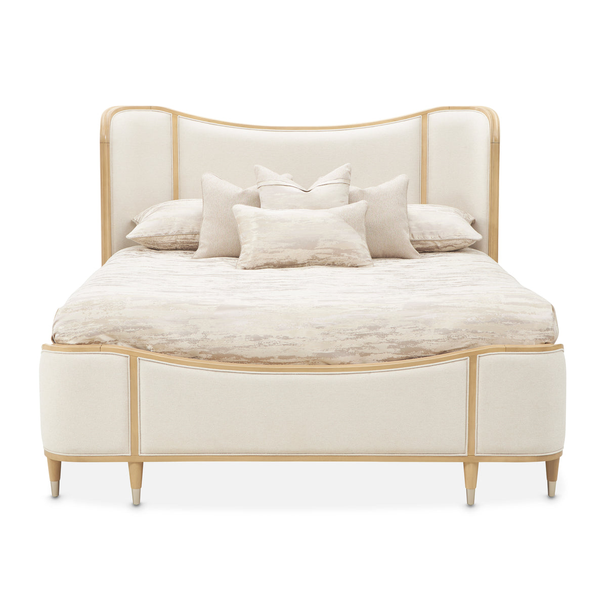 Camellia Field Caramel/Cornsilk King Upholstered Bed