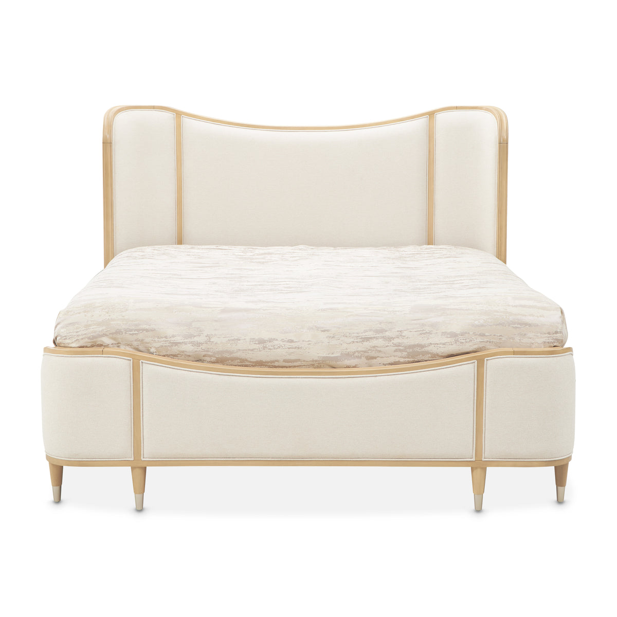 Camellia Field Caramel/Cornsilk King Upholstered Bed